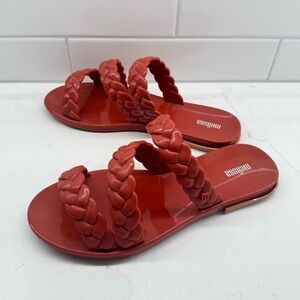 Melissa Red Braided Slide Sandals - Size 9
